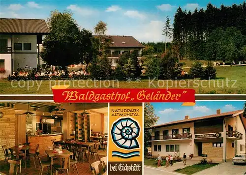 AK / Ansichtskarte Eichstaett Oberbayern Waldgasthof Gelaender Gastraum Kat. Eichstaett