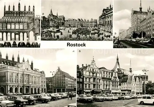 AK / Ansichtskarte Rostock Mecklenburg Vorpommern Das Radt Haus Neuer Markt Lange Strasse Rathaus Kat. Rostock