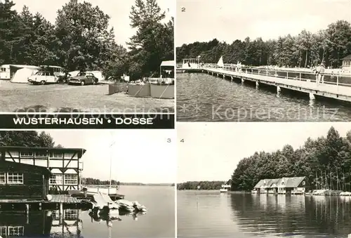 AK / Ansichtskarte Wusterhausen Dosse Autocamping Strandbad Klubhaus Sektion Segeln BSG Empor  Kat. Wusterhausen Dosse