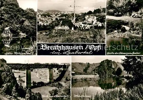 AK / Ansichtskarte Beratzhausen Altes Muehlenrad Quelle schwarze Laaber Laabertal Hohefelsen Kat. Beratzhausen
