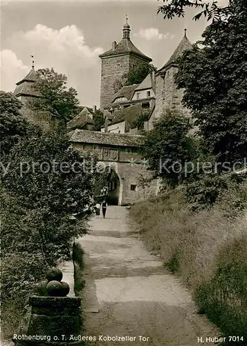 AK / Ansichtskarte Rothenburg Tauber aeusseres Kobolzeller Tor Kat. Rothenburg ob der Tauber