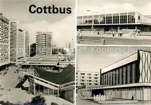 AK / Ansichtskarte Cottbus Zentrum Bahnhof Stadthalle Kat. Cottbus