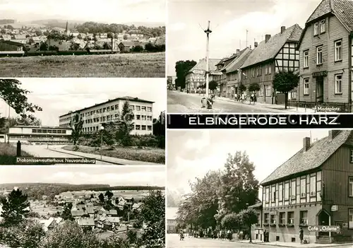 AK / Ansichtskarte Elbingerode Harz Marktplatz Cafe Odette Diakonissenmutterhaus Neuvandsburg Kat. Elbingerode Harz