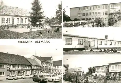 AK / Ansichtskarte Bismark Altmark Kinderkrippe Markt Werner Seelenbinder Oberschule  Kat. Bismark Altmark