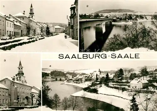 AK / Ansichtskarte Saalburg Saale Marktplatz Rathaus FDGB Erholungsheim Kat. Saalburg Ebersdorf