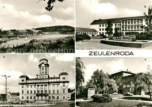 AK / Ansichtskarte Zeulenroda Triebes Stausee Hubert Westhoff Oberschule Rathaus Post Kat. Zeulenroda Triebes