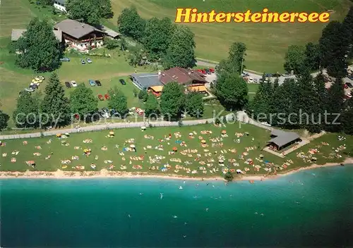 AK / Ansichtskarte Hintersteinersee Cafe Restaurant Seestueberl Fliegeraufnahme Kat. Kufstein