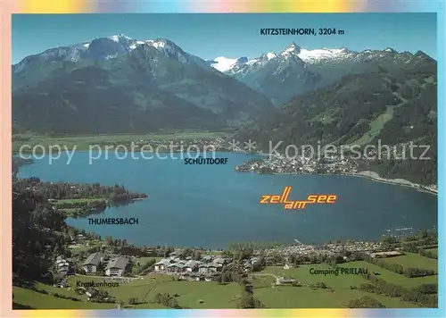 AK / Ansichtskarte Zell See Fliegeraufnahme Schuettdorf Thumersbach Kat. Zell am See