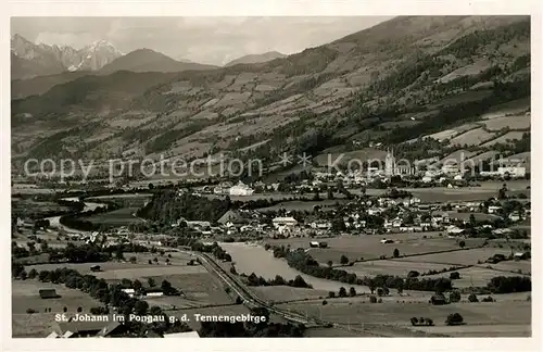 AK / Ansichtskarte St Johann Pongau Fliegeraufnahme gegen Tennengebirge Kat. 