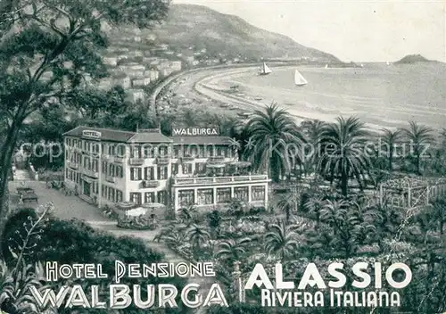 AK / Ansichtskarte Alassio Hotel Walburga  Kat. 
