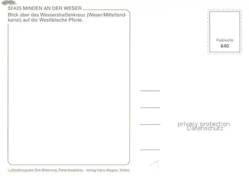 AK / Ansichtskarte Minden Westfalen Fliegeraufnahme mit Weser Mittellandkanal und Wiehengebirge Kat. Minden