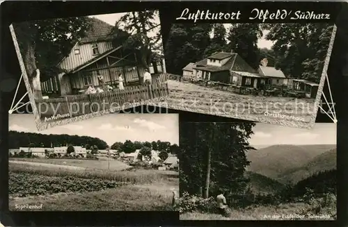 AK / Ansichtskarte Ilfeld Suedharz Hufhaus Christianenhaus Sophienhof  Kat. Ilfeld Suedharz