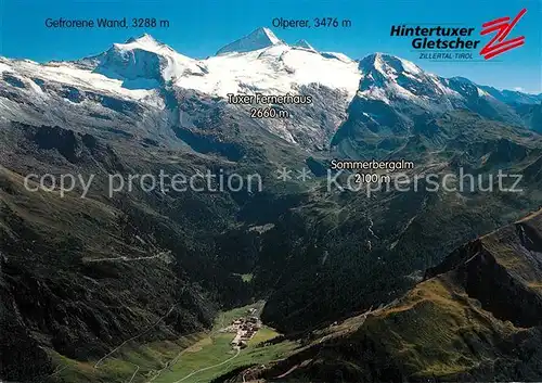 AK / Ansichtskarte Zillertal Tirol Hintertuxer Gletscher Tuxer Fernerhaus Sommerbergalm