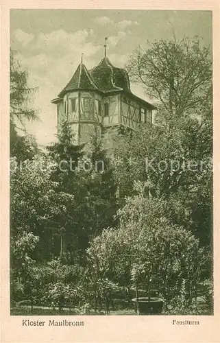 AK / Ansichtskarte Maulbronn Kloster Faustturm Kat. Maulbronn