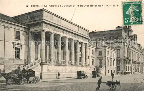 AK / Ansichtskarte Tours Indre et Loire Palais de Justice et le Nouvel Hotel de Ville Kat. Tours