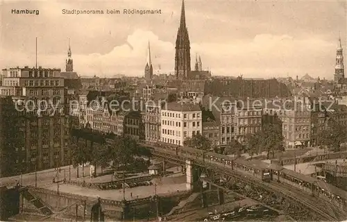 AK / Ansichtskarte Hamburg Stadtpanorama beim Roedingsmarkt Kat. Hamburg