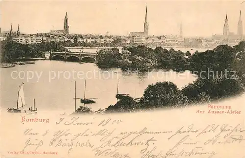 AK / Ansichtskarte Hamburg Panorama der Aussen Alster Kat. Hamburg