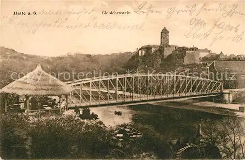 AK / Ansichtskarte Halle Saale Burg Giebichenstein Saalebruecke Kat. Halle