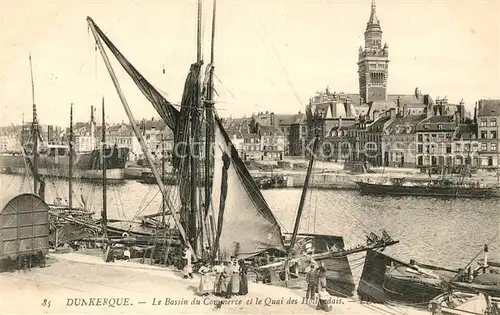 AK / Ansichtskarte Dunkerque Le Bassin du Commerce et le Quai des Hollandais Kat. Dunkerque