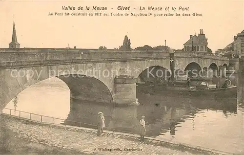 AK / Ansichtskarte Givet Ardennes La Meuse et le Pont Kat. Givet