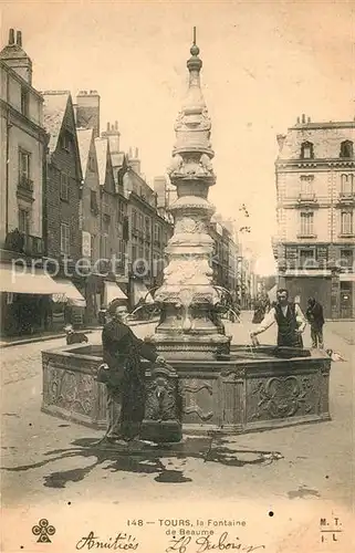 AK / Ansichtskarte Tours Indre et Loire La Fontaine de Beaume Kat. Tours