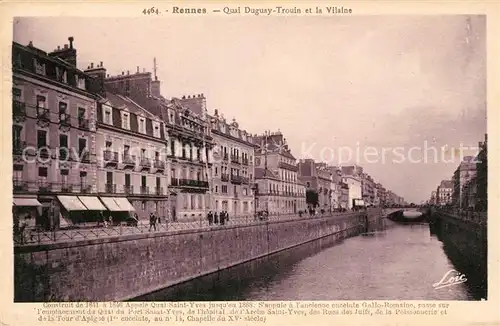 AK / Ansichtskarte Rennes Quai Duguay Trouin et la Vilaine Kat. Rennes