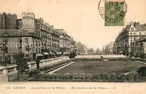 AK / Ansichtskarte Rennes Les Jardins sur la Vilaine Kat. Rennes