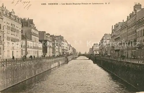 AK / Ansichtskarte Rennes Les Quais Duguay Treuin et Lamennais Kat. Rennes