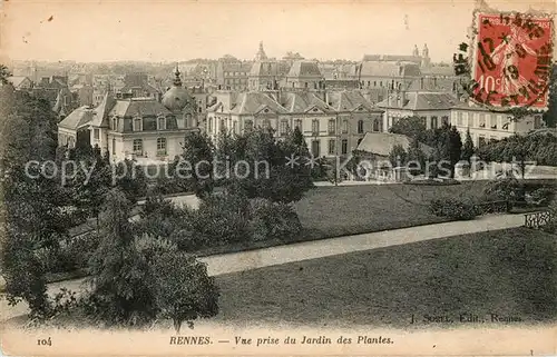 AK / Ansichtskarte Rennes Vue prise du Jardin des Plantes Kat. Rennes