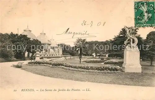 AK / Ansichtskarte Rennes Les Serres du Jardin des Plantes Kat. Rennes