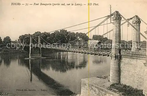 AK / Ansichtskarte Tours Indre et Loire Pont Bonaparte Partie sud sur la Loire Kat. Tours