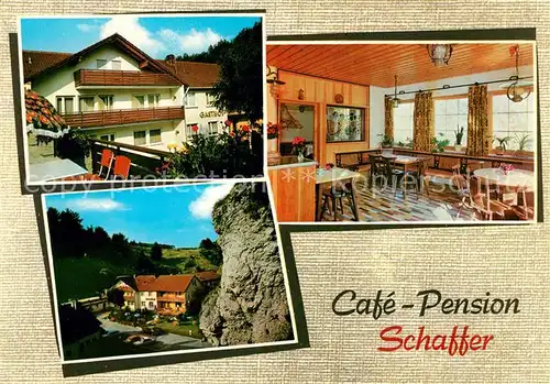 AK / Ansichtskarte Pottenstein Oberfranken Cafe Pension Schaffer Gastraeume Kat. Pottenstein