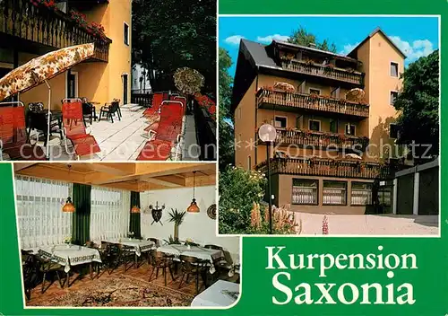 AK / Ansichtskarte Bad Steben Kurpension Saxonia Terrasse Gastraum Kat. Bad Steben