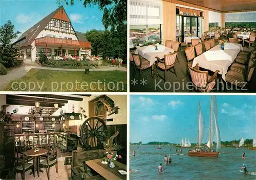 AK / Ansichtskarte Lembruch Duemmerhotel Strandlust Gastraum Bar Segelpartien Kat. Lembruch