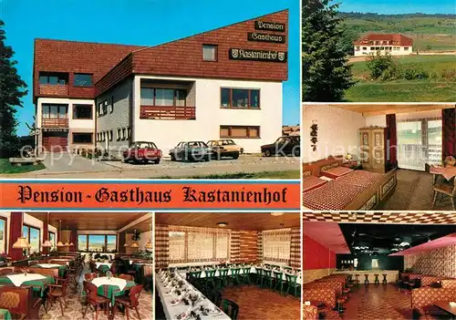 AK / Ansichtskarte Bruenst Heilig Blut Pension Gasthaus Kastanienhof Gastraeume Speisesaal Kat. Neukirchen b.Hl.Blut