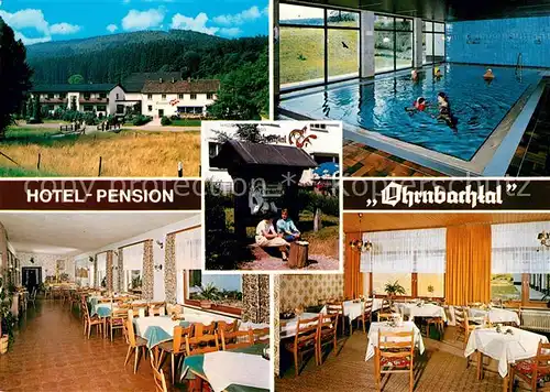 AK / Ansichtskarte Miltenberg Main Hotel Pension Ohrnbachtal Speisesaal Hallenbad Kat. Miltenberg