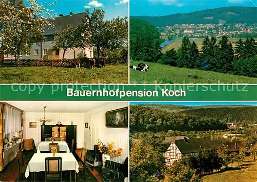 AK / Ansichtskarte Arnsberg Westfalen Bauernhofpension Koch Gaststube Panorama Kat. Arnsberg
