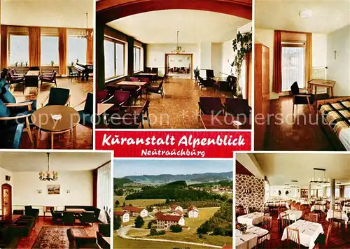 AK / Ansichtskarte Neutrauchburg Kuranstalt Alpenblick Gastraeume Zimmer Speisesaal Kat. Isny im Allgaeu