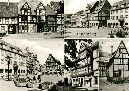 AK / Ansichtskarte Quedlinburg Klopstockhaus Markt Schneemelcherhaus Marktstrasse Finkenherd Kat. Quedlinburg