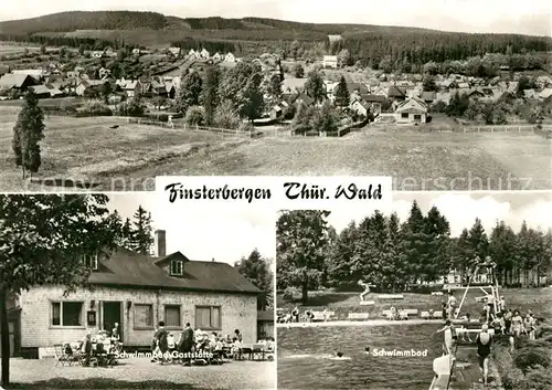 AK / Ansichtskarte Finsterbergen Schwimmbad Gaststaette  Kat. Finsterbergen Thueringer Wald