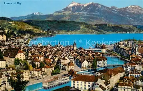 AK / Ansichtskarte Luzern LU mit Rigi Kat. Luzern