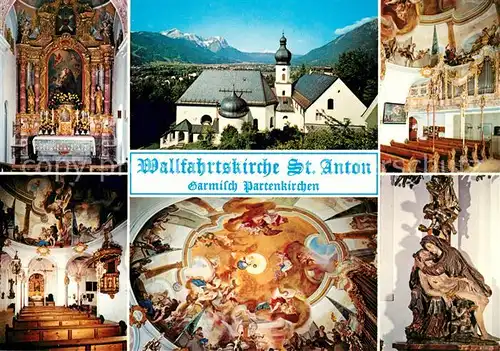 AK / Ansichtskarte Garmisch Partenkirchen Wallfahrtskirche Sankt Anton Kat. Garmisch Partenkirchen