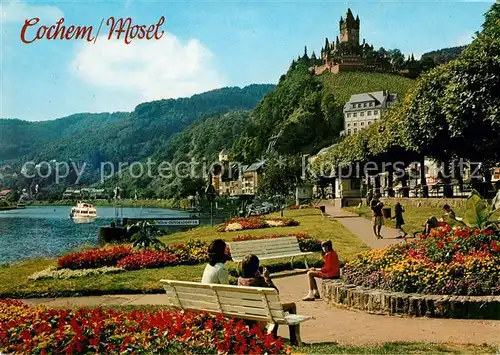 AK / Ansichtskarte Cochem Mosel Parkanlagen Moselufer Burg Kat. Cochem