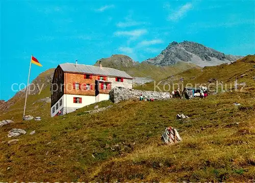 AK / Ansichtskarte Edelhuette Sektion Wuerzburg Ahornspitze Zillertaler Alpen Kat. Mayrhofen