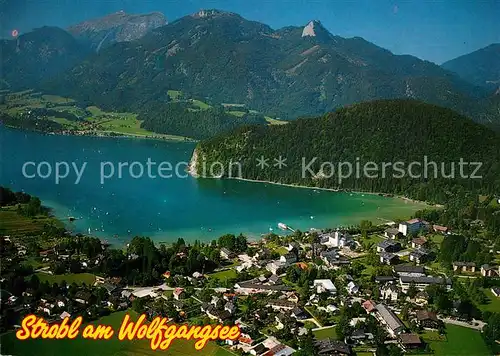 AK / Ansichtskarte Strobl Wolfgangsee Fliegeraufnahme Schafberg 