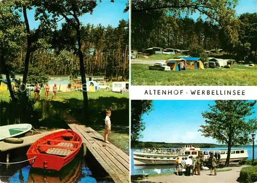 AK / Ansichtskarte Altenhof Werbellinsee Campingplatz Faehrschiff