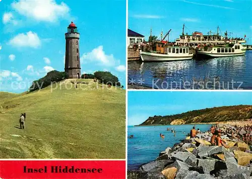 AK / Ansichtskarte Insel Hiddensee Leuchtturm Vitte Hafen Kloster Strand Kat. Insel Hiddensee