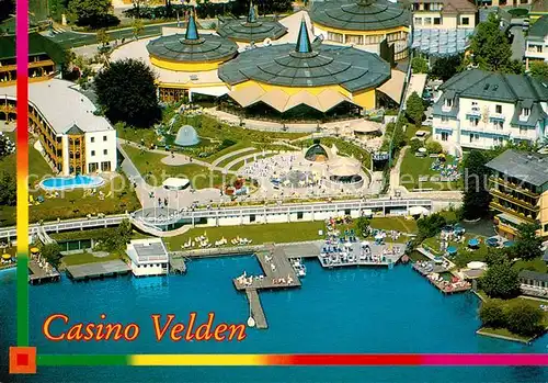 AK / Ansichtskarte Velden Woerther See Fliegeraufnahme Casino Kat. Velden am Woerther See