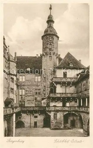 AK / Ansichtskarte Langenburg Wuerttemberg Schlosshof Ostseite Kat. Langenburg