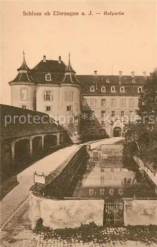 AK / Ansichtskarte Ellwangen Jagst Schloss Hofpartie Kat. Ellwangen (Jagst)